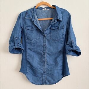 Cavalini Blue Denim Button-Down Shirt